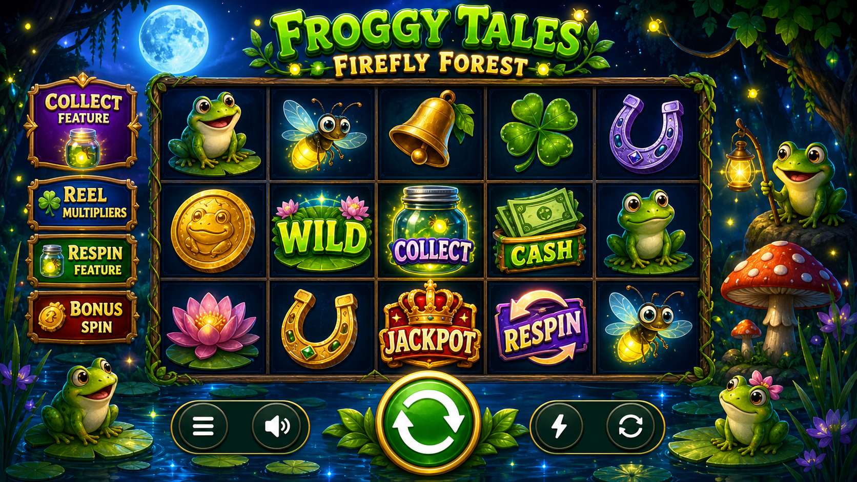 Froggy Tales Firefly Forest Online Video Slot