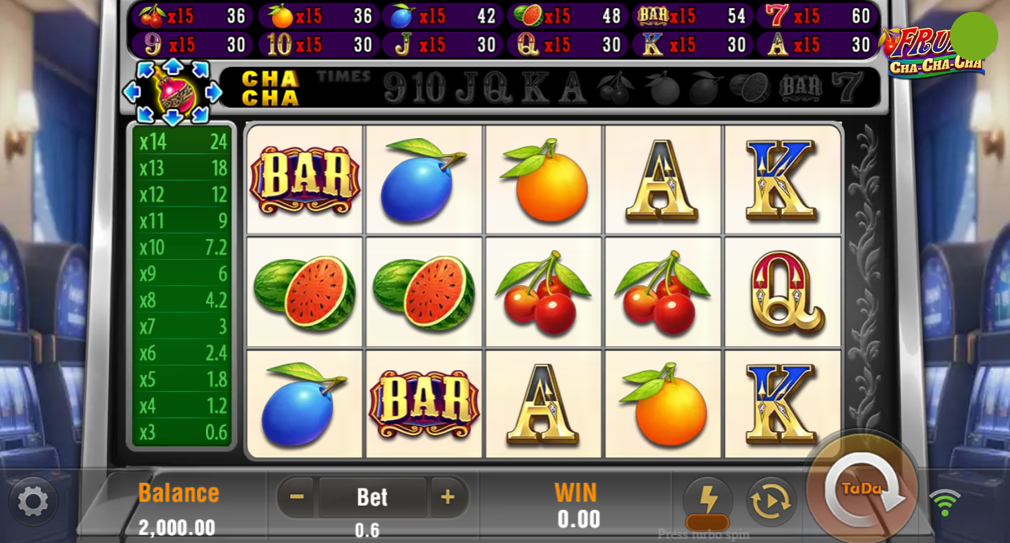 Fruit Cha Cha Cha TaDa Gaming slot gameplay screenshot