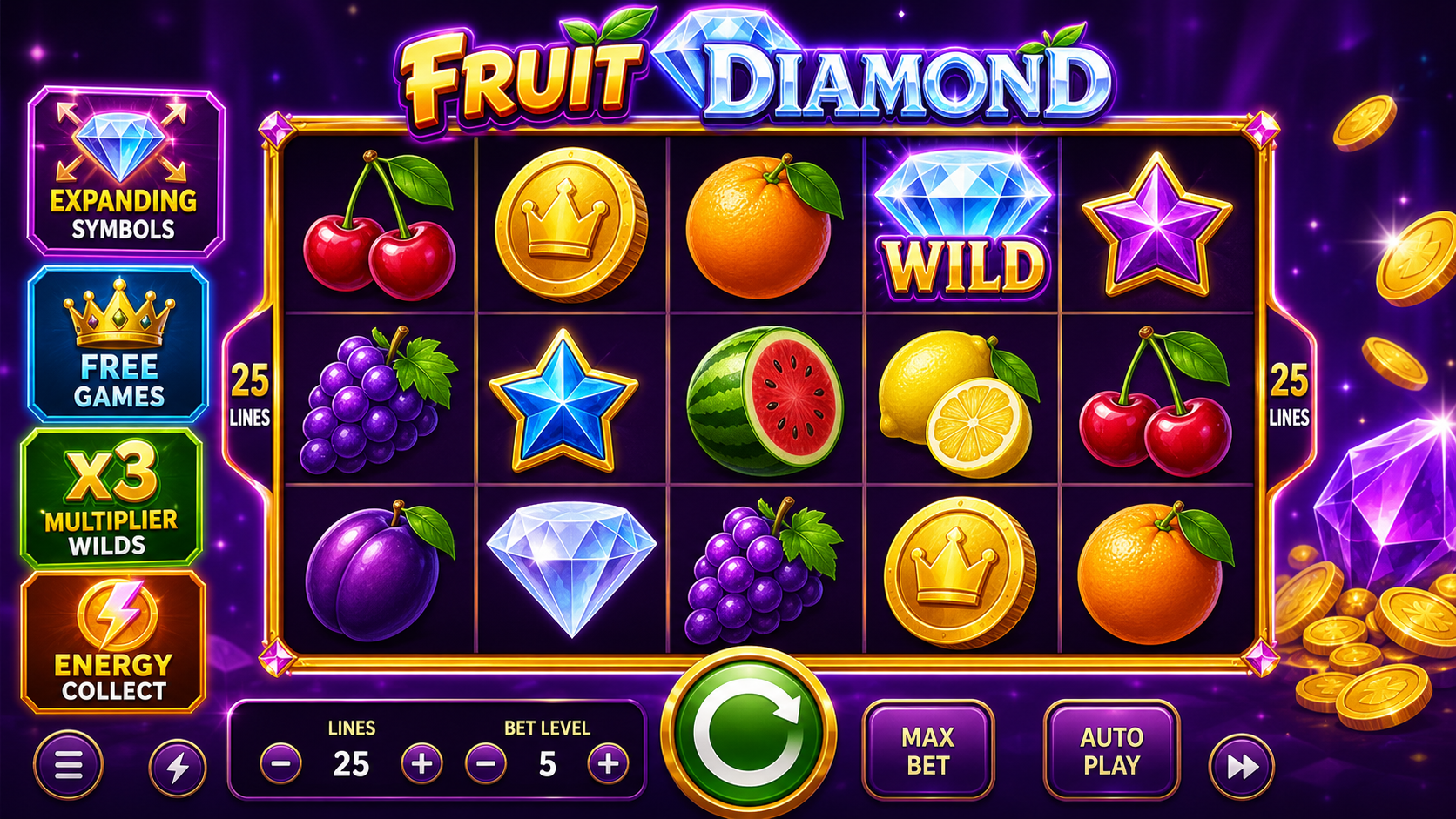 Fruit Diamond Online Video Slot
