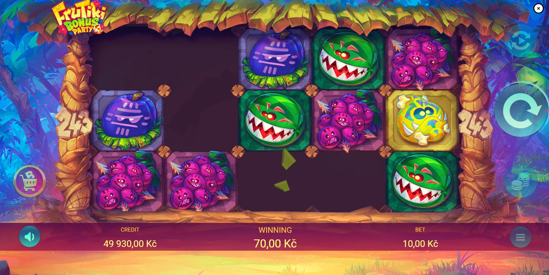 Frutiki Bonus Party slot gameplay screenshot