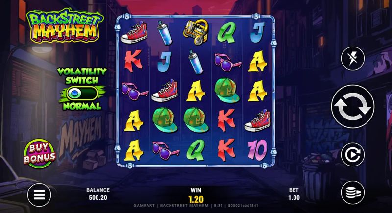 Backstreet Mayhem Online Video Slot gameplay screenshot