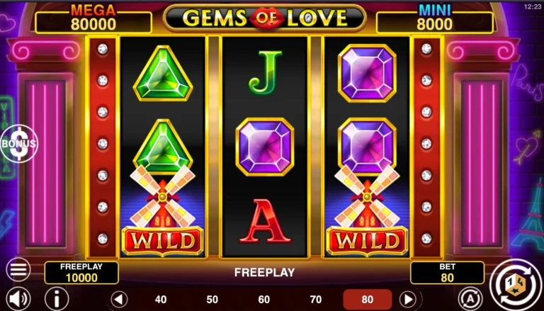 Gems of Love Hold and Win Online Video Slot gameplay screenshot