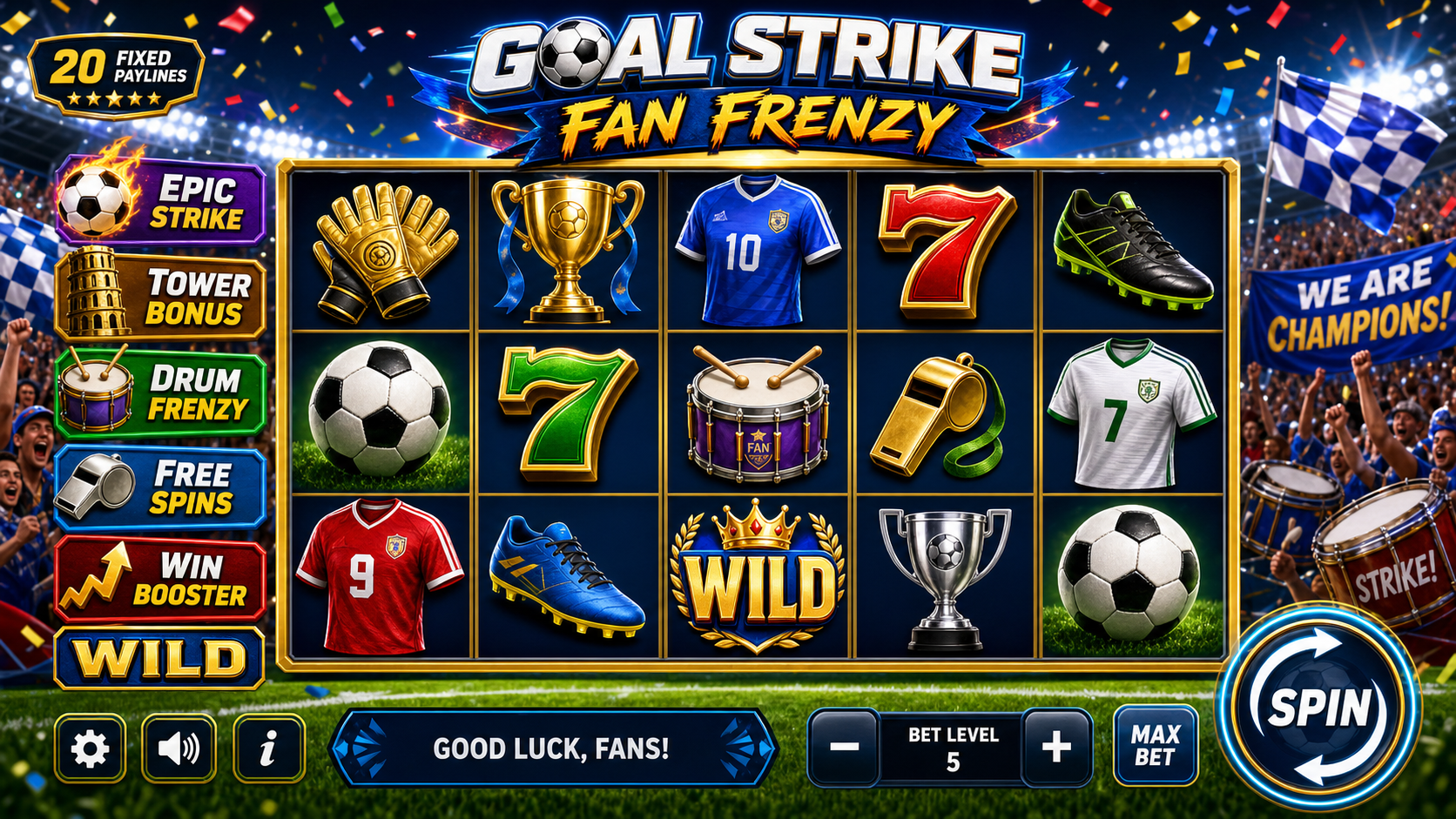 Goal Strike Fan Frenzy Online Video Slot