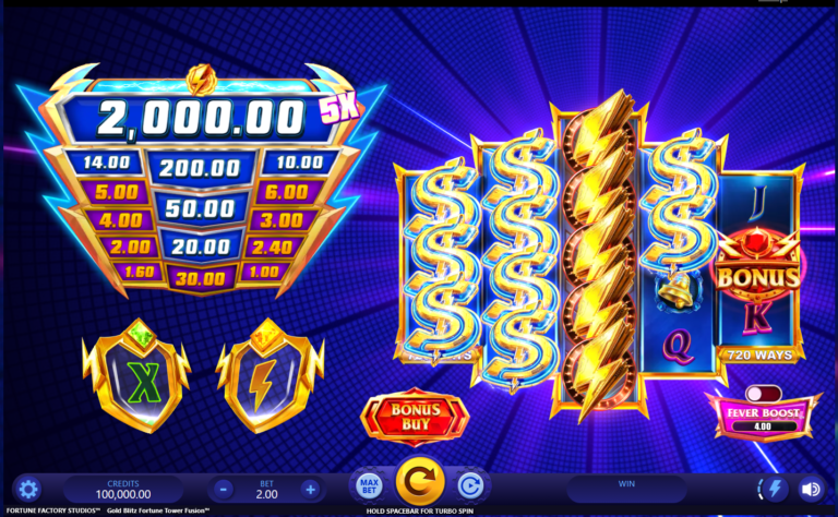 Gold Blitz Fortune Tower Fusion slot screenshot