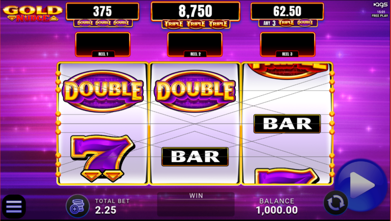 Gold Nudge AGS slot gameplay screenshot
