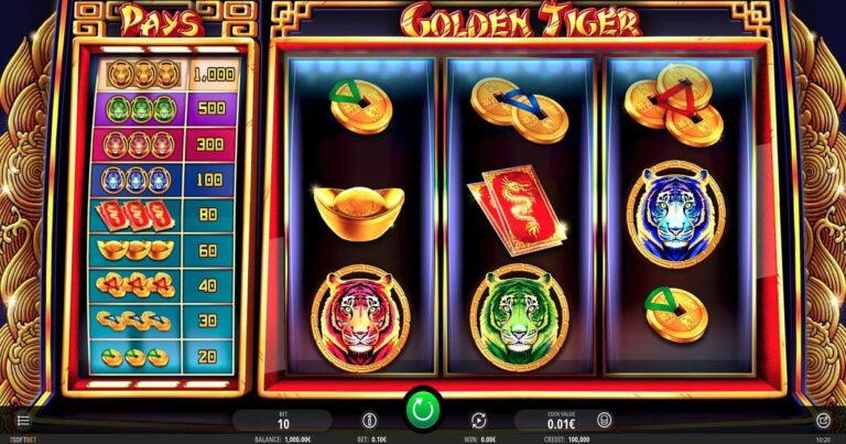 Golden Tiger Amusnet slot gameplay screenshot
