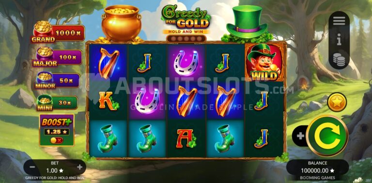 Greedy for Gold Hold and Win slot screenshot