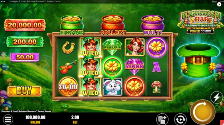 Harrigan And Hare Rainbow Bonanza Power Combo slot gameplay screenshot