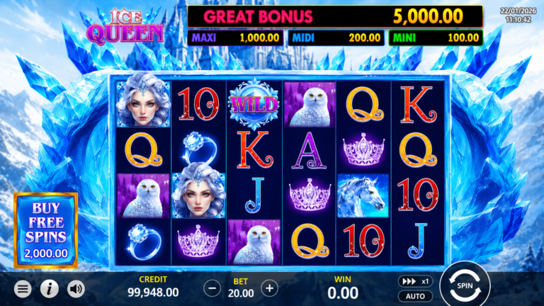 Ice Queen Online Video Slot gameplay screenshot