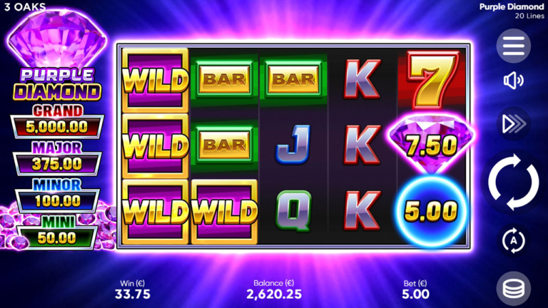 Purple Diamond Online Video Slot