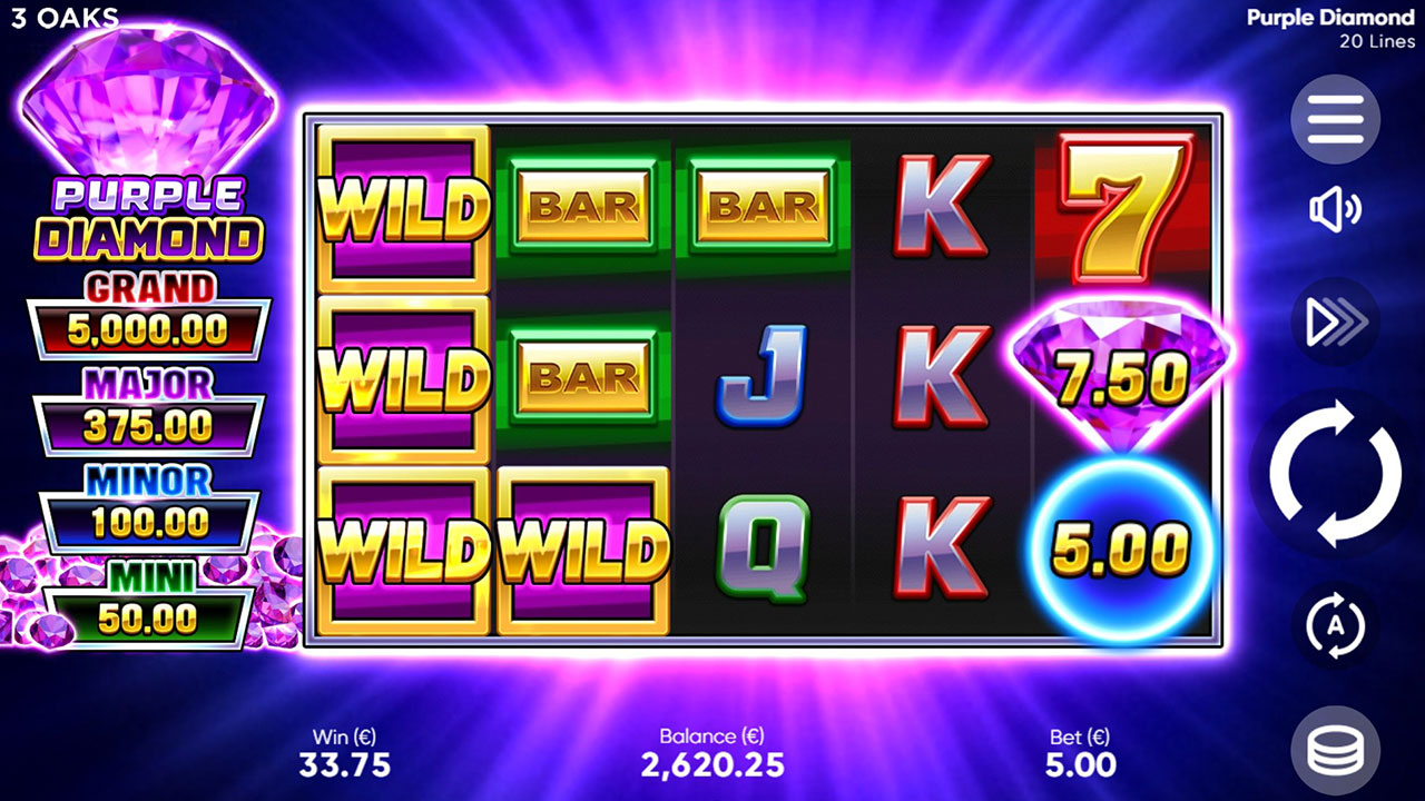 Purple Diamond Online Video Slot