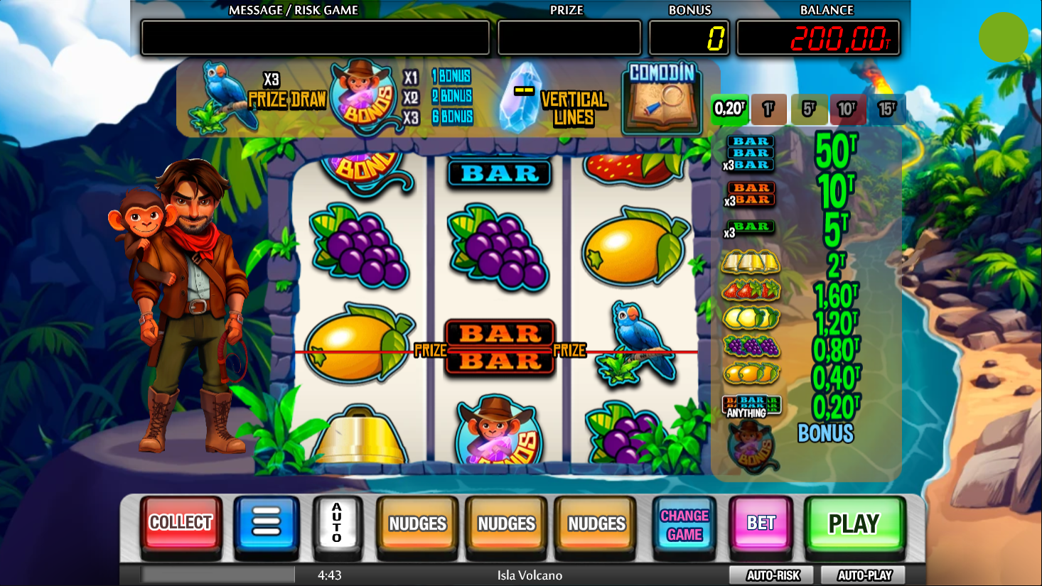Isla Volcano MGA slot gameplay screenshot