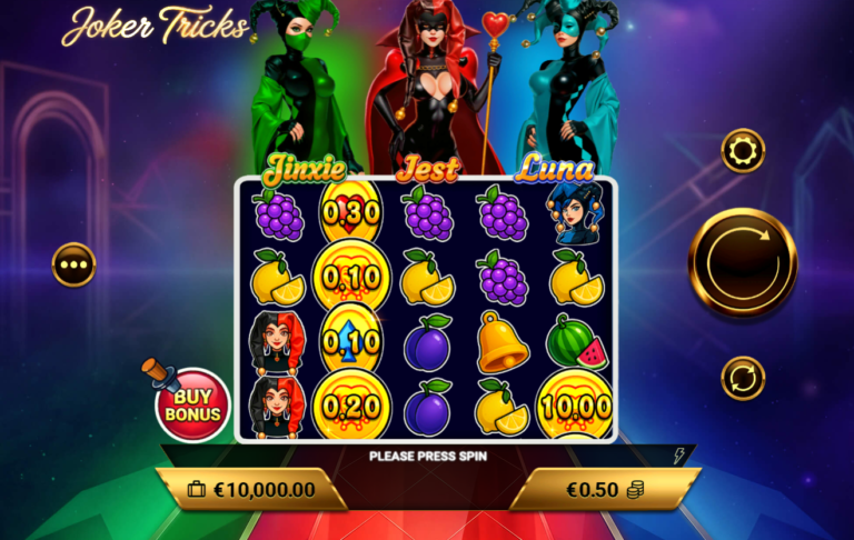 Joker Tricks Amigo Gaming slot gameplay screenshot