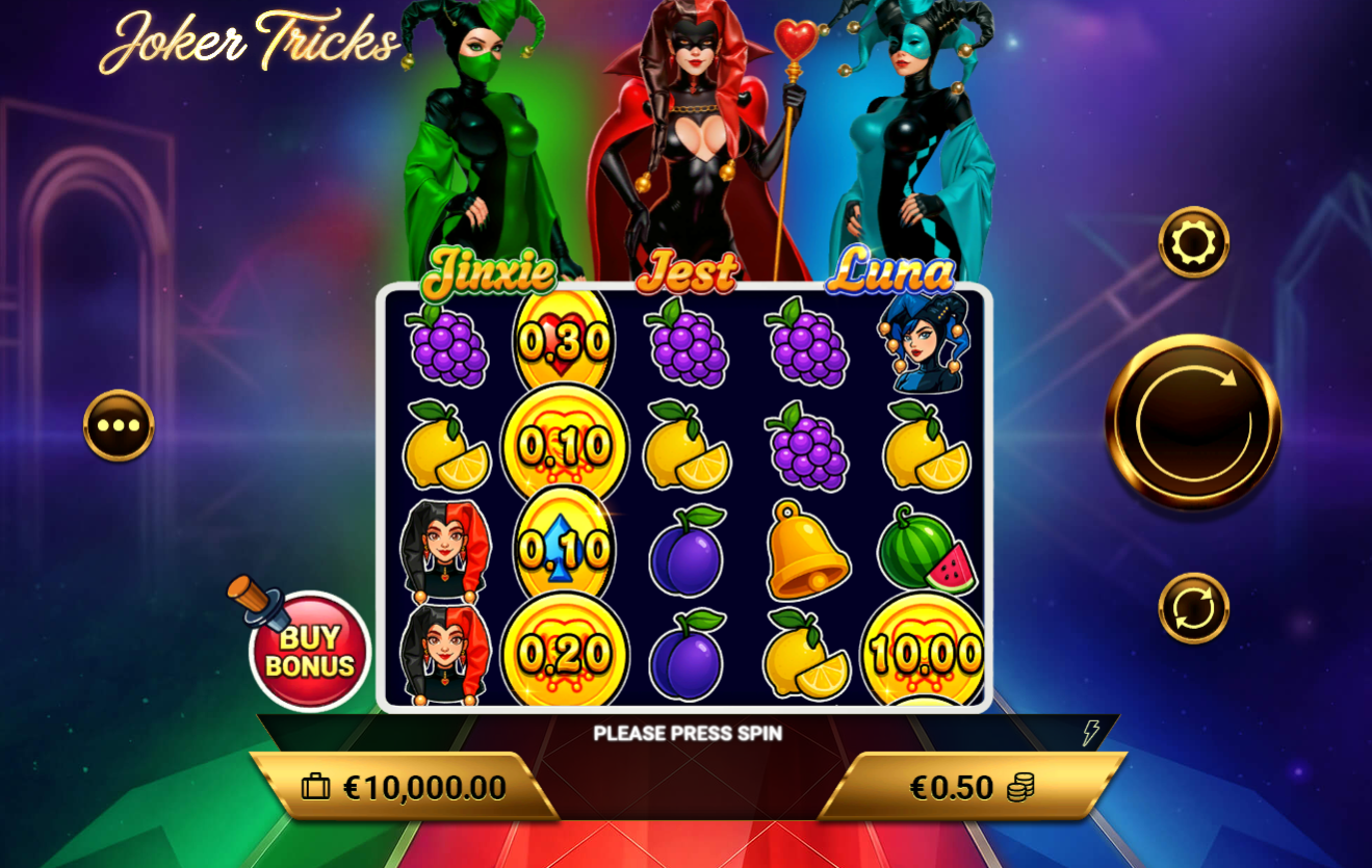 Joker Tricks Amigo Gaming slot gameplay screenshot