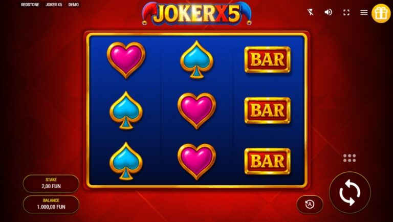 Joker x5 Online Video Slot gameplay screenshot