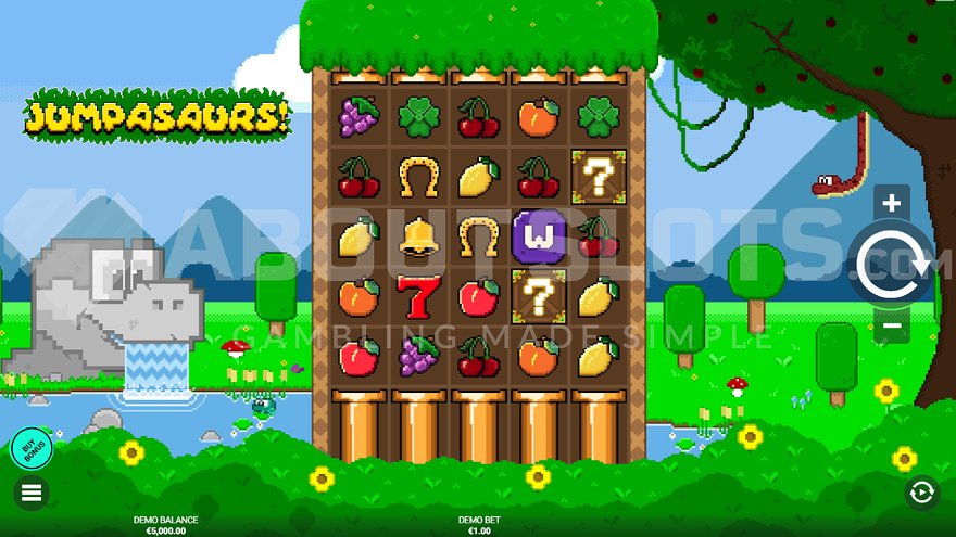 Jumpasaurs Online Video Slot gameplay screenshot