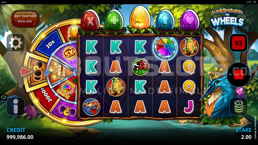 Kingfisher On Wheels Online Video Slot gameplay screenshot