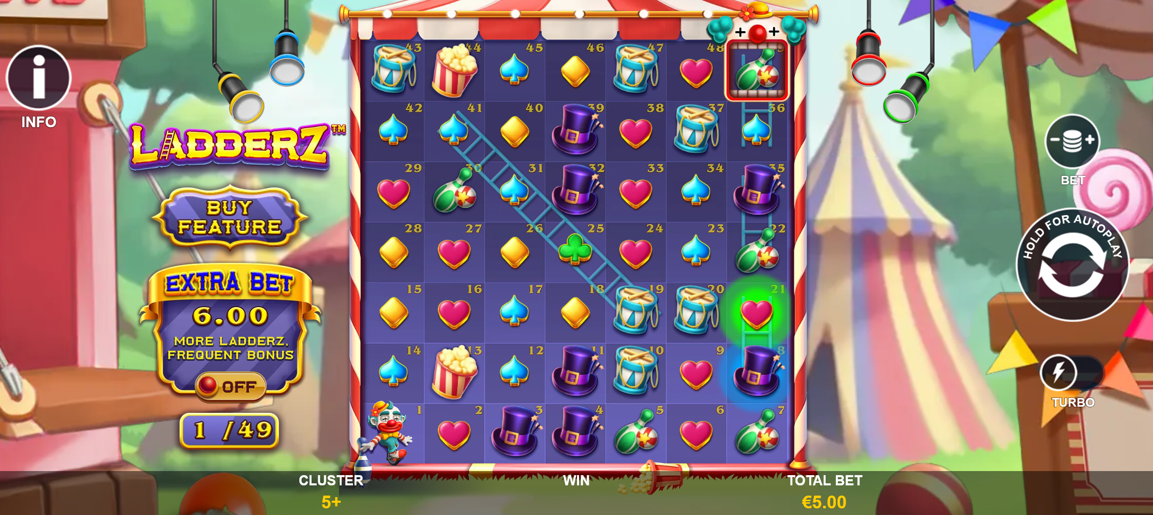 Ladderz Online Video Slot gameplay screenshot