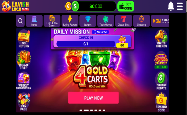 Lavish Luck Slots casino lobby screenshot