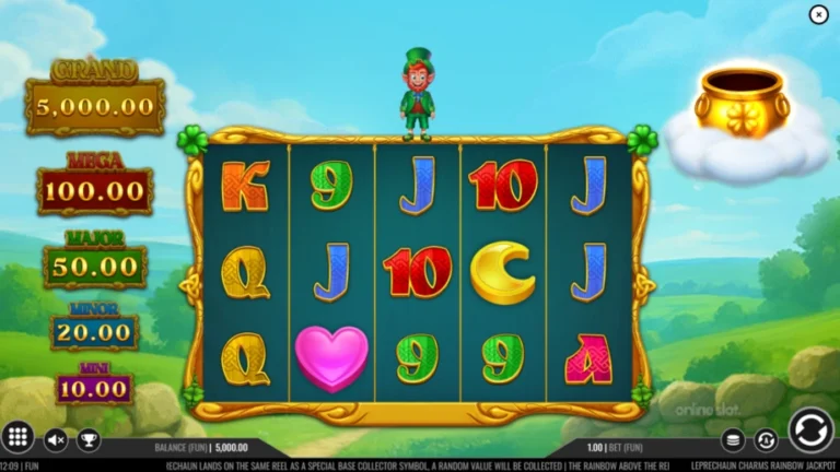 Leprechaun Charms Rainbow Jackpots Online Video Slot gameplay screenshot