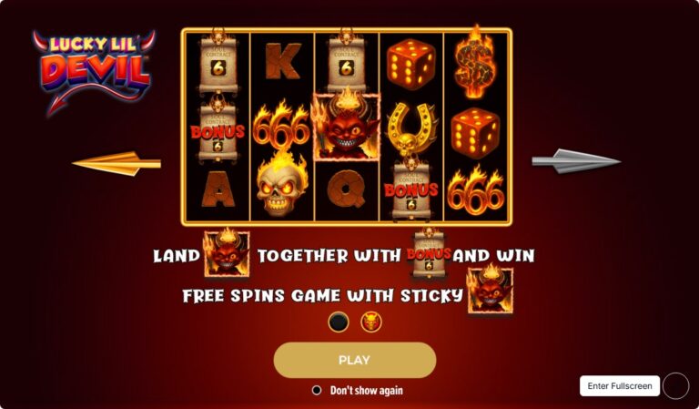 Lucky Lil' Devil slot gameplay screenshot