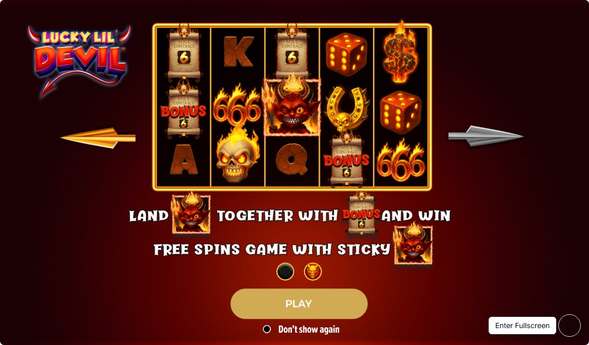 Lucky Lil' Devil slot gameplay screenshot