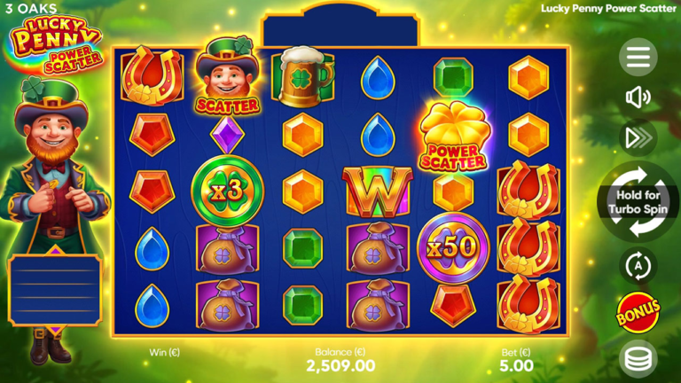 Lucky Penny Power Scatter Online Video Slot gameplay screenshot