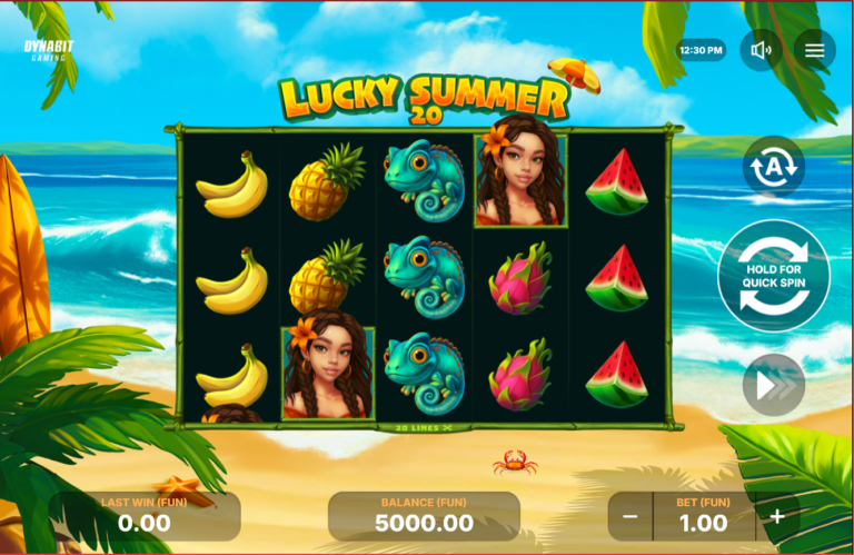Lucky Summer 20 slot gameplay screenshot