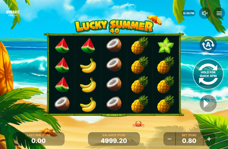Lucky Summer 40 slot gameplay screenshot