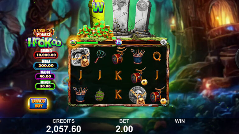 Magnificent Power HooKoo Online Video Slot gameplay screenshot