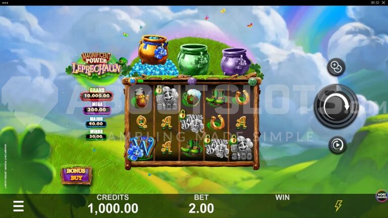 Magnificent Power Leprechaun Online Video Slot gameplay screenshot