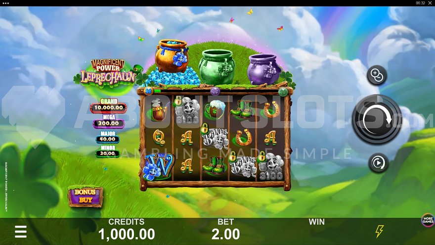 Magnificent Power Leprechaun Online Video Slot gameplay screenshot
