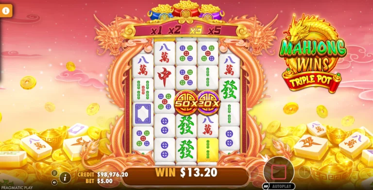 Mahjong Wins Triple Pot Online Video Slot gameplay screenshot