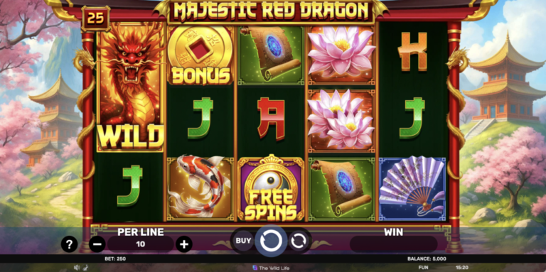 Majestic Red Dragon Online Video Slot