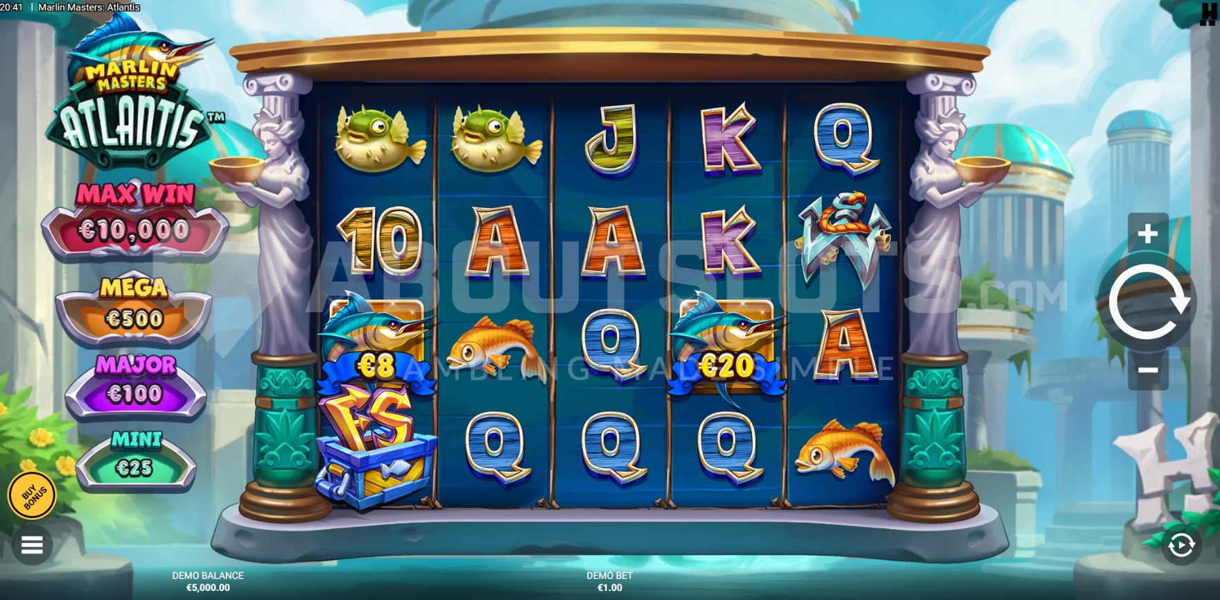 Marlin Masters Atlantis Online Video Slot