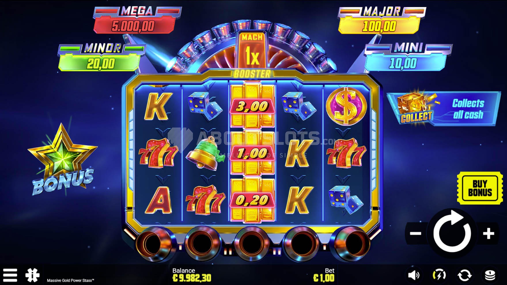 Massive Gold Power Staxx Online Video Slot screenshot