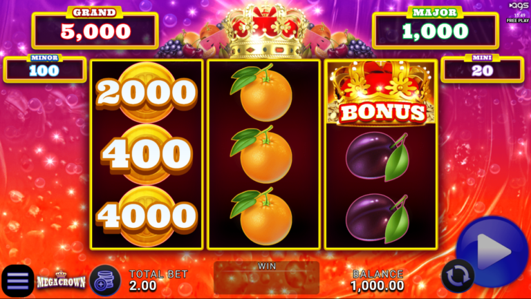 Mega Crown AGS slot gameplay screenshot