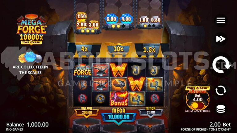 Mega Forge Tons O'Cash Online Video Slot screenshot