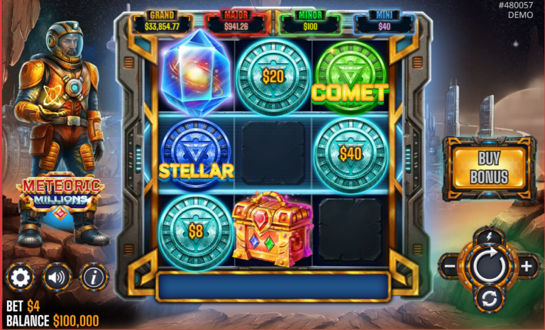 Meteoric Millions slot gameplay screenshot