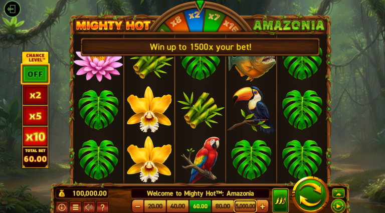 Mighty Hot Amazonia slot gameplay screenshot