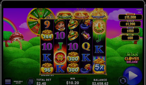 Miss Clover Deluxe AGS slot gameplay screenshot