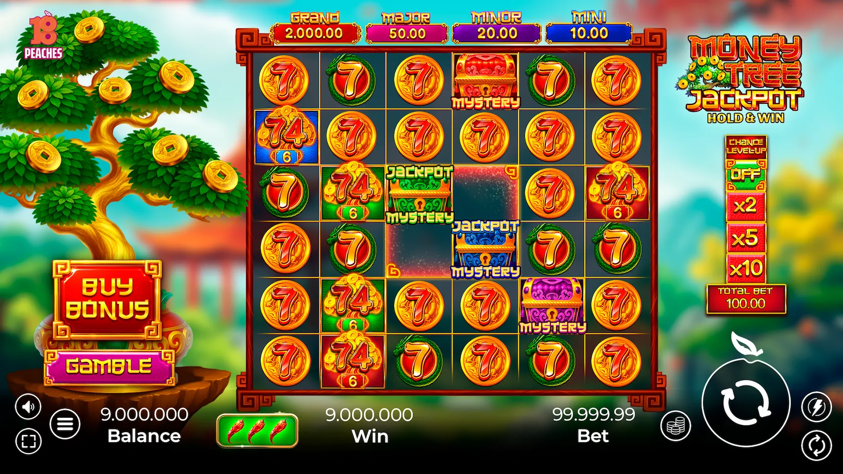Money Tree Jackpot Hold & Win Online Video Slot gameplay screenshot