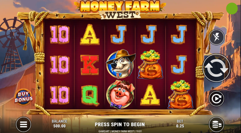 Money Farm West slot gameplay screenshot