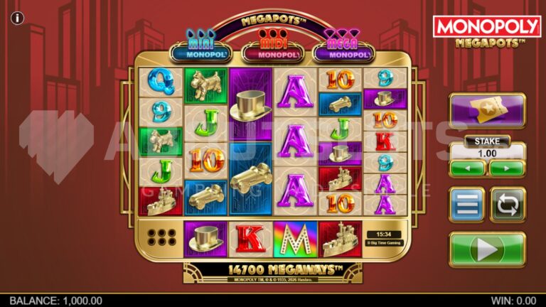 Monopoly Megapots Online Video Slot