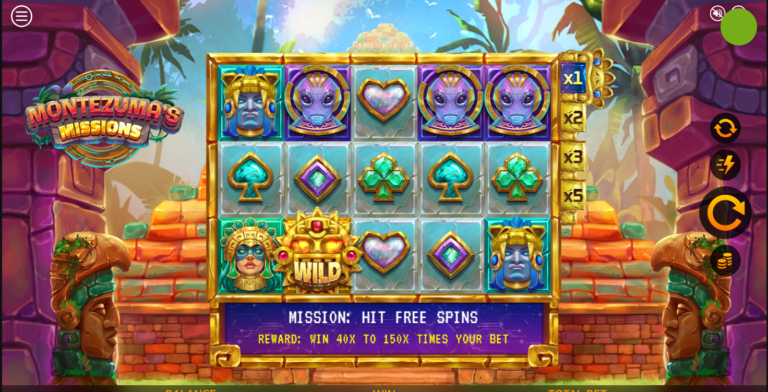 Montezuma's Missions SpinOro slot gameplay screenshot