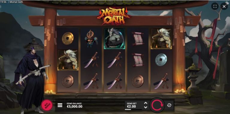 Mortal Oath slot gameplay screenshot