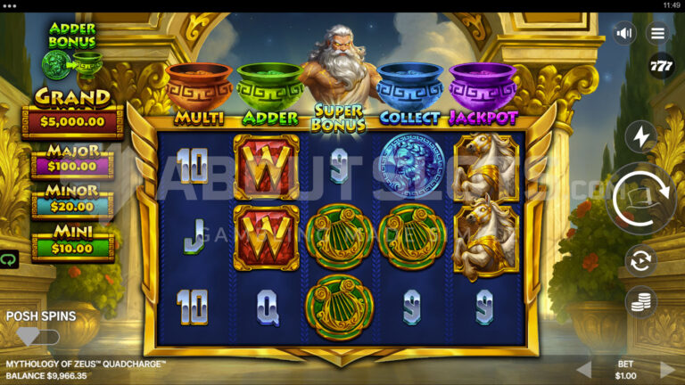Mythology of Zeus QUADCHARGE Online Video Slot