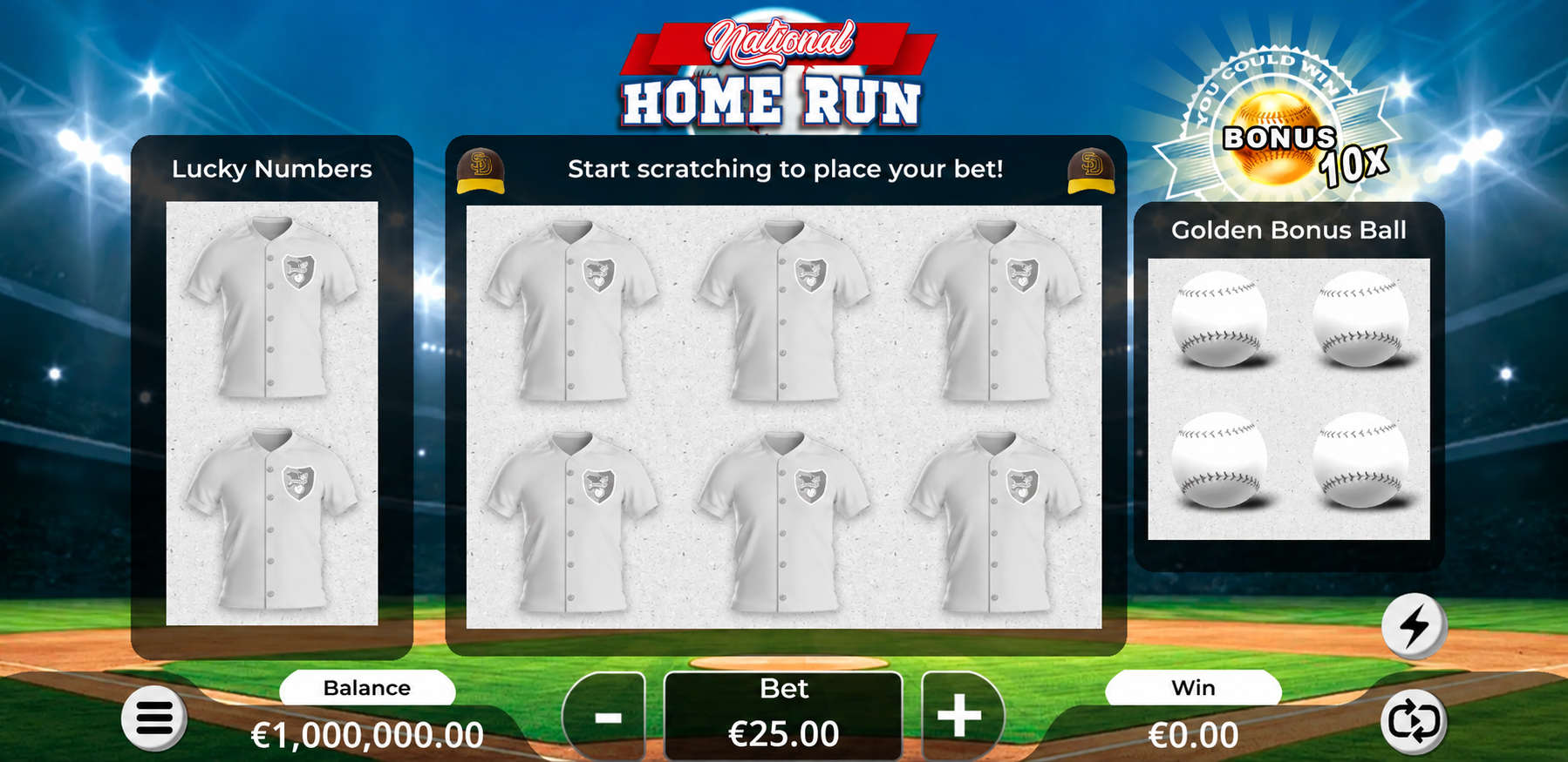 National Home Run Scratch gameplay screenshot