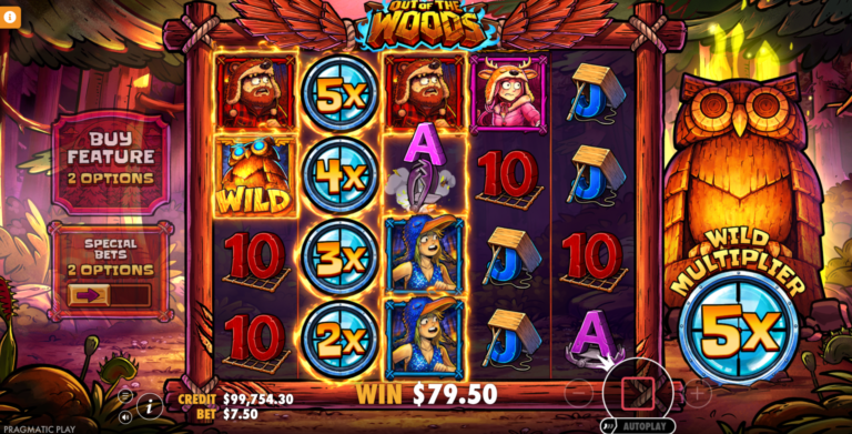 Out Of The Woods Online Video Slot gameplay screenshot