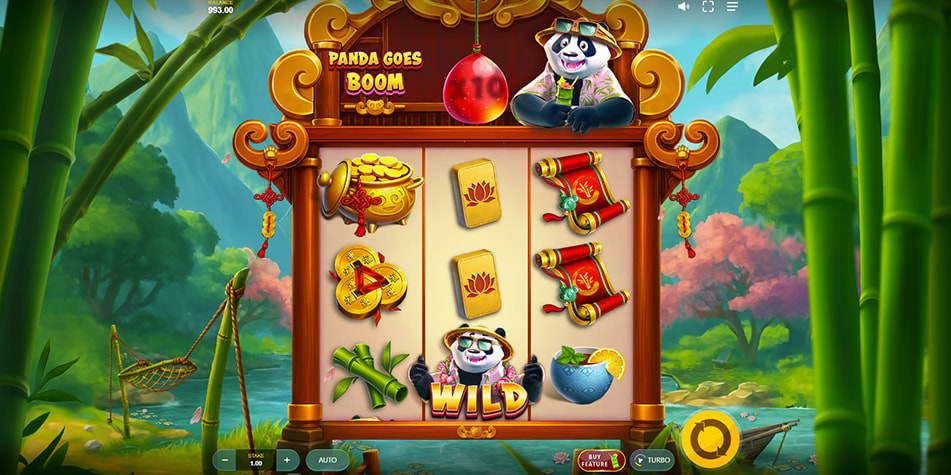 Panda Goes Boom Online Video Slot gameplay screenshot
